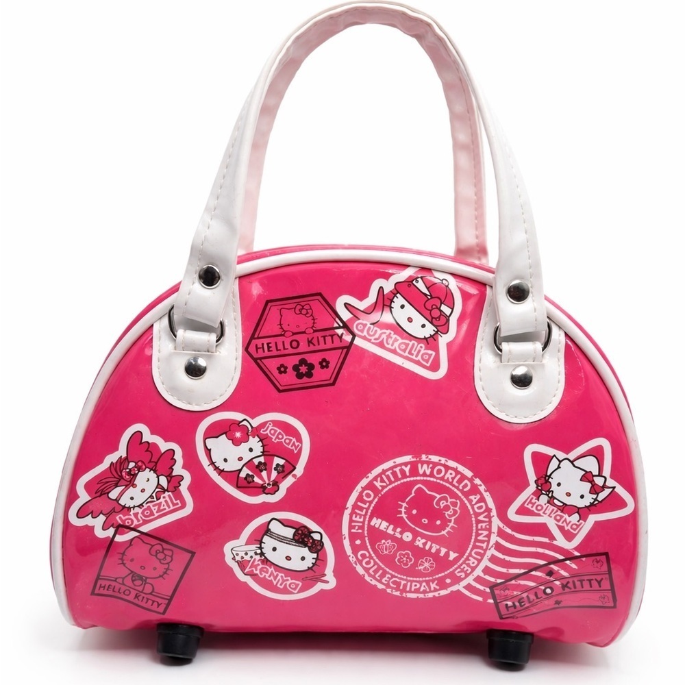 Hello Kitty Pink Mini Bag Sanrio Kawaii Y2K Kids Purse Travel Stamp